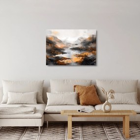 Tablou pe sticlă - Pictura peisajelor montane (70x50 cm)