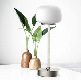 Lampă LED tactilă dimabilă de masă RIMINI LED/2W/5V USB 2000 mAh crom/alb