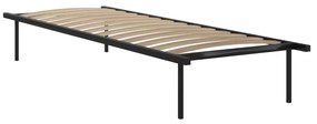 Gratar autoportant, 90x200, negru, metal mesteacan, KENTAK