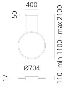Lustră LED dimabilă pe cablu Artemide 1992230IN1APP DISCOVERY LED/42W/230V 2700K negru