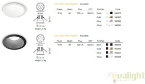 Spot LED incastrabil design modern GAME FI1 ROUND negru / negru 192314