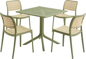 Scaun stivuibil, verde/bej, KARDOS TYP 1