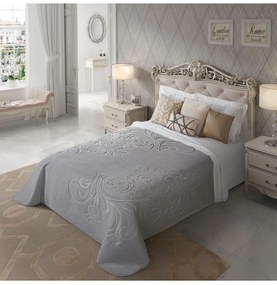 Cuvertura gri pat elegantă 5660 col. 93 Light Grey 220x240 cm