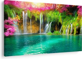 Tablou - Cascada, Lacurile Plitvice, Croația (90x60 cm)