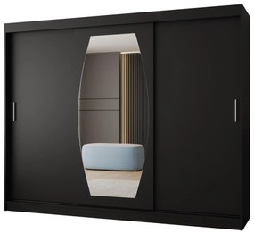 Dulap de haine 250 cm Rosaria (Negru). 1126310