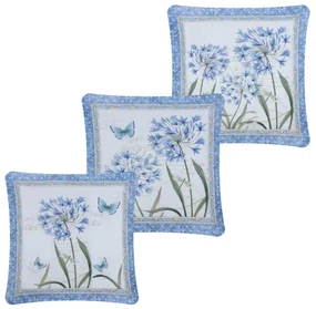 Set fețe de pernuță ALBĂSTRELE 3 buc 40 x 40 cm