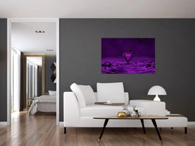 Tablou ci inima violetă (90x60 cm)