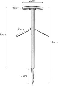 Markslöjd 108173 - Lampă LED de exterior GARDEN24 LED/5W/24V 96 cm IP44 neagră