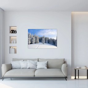 Tablou - Iarna in pădure (90x60 cm)