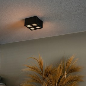 Spotlight de design negru cu 4 lumini - Qubo Honey