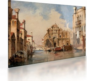 Tablou pe sticlă - Jules-Romain Joyant, The Scuola di San Marco, Venice, reproducere (70x50 cm)