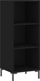 vidaXL Servantă, negru, 34,5x32,5x90 cm, lemn compozit