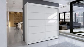 Dulap cu uși glisante Bastian IV (alb) (fără iluminare). Promo -17%. 1059146