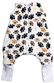 Sac de dormit de iarna cu picioare din cocolino Deseda Urme pe crem