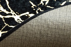 MIRO 11111.2106 covor lavabil Marmură, glamour anti-alunecare - negru / aur