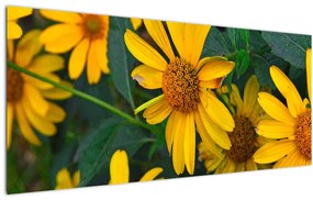 Tablou cu flori galbene (120x50 cm), în 40 de alte dimensiuni noi