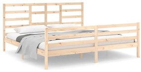 3105880 vidaXL Cadru de pat, 200x200 cm, lemn masiv