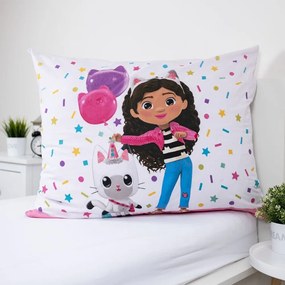 Lenjerie de pat pentru copii din bumbac pentru pat de o persoană 140x200 cm Gabby's Dollhouse "Confetti" – Jerry Fabrics