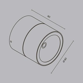 Spot LED rotativ pentru exterior IP54 Spin alb