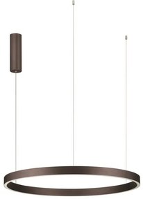 Lustra LED circulara ELOWEN 80cm, maro