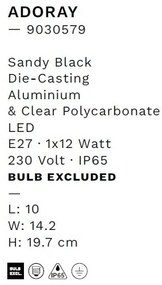 Aplica de perete iluminat exterior decorativ IP65 ADORAY