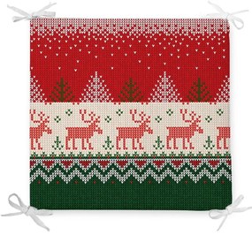 Pernă de scaun din amestec de bumbac cu model de Crăciun Minimalist Cushion Covers Merry Xmas, 42 x 42 cm