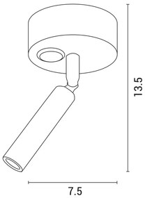 Spot LED de perete ARISTON LED/3W/230V 3000K alb