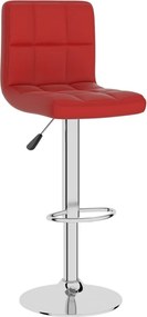 vidaXL Scaun de bar, roșu vin, piele ecologică