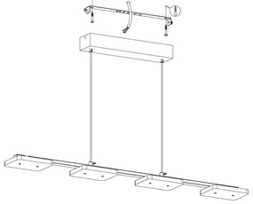 Eglo 94244 - Lustră suspendată LED CARTAMA 4xLED/4,5W/230V