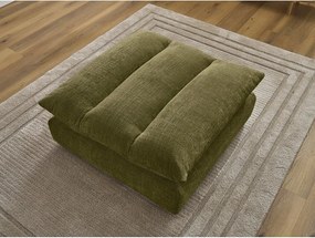 Taburet verde cu tapițerie din chenille Neil – Bobochic Paris