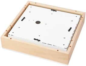 Plafonieră NATURAL SQUARE 4xE27/15W/230V 39x39 cm pin/alb