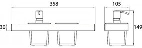 Set accesorii baie, 3 piese, Emco Liaison, crom, 186500101