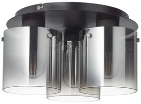 Brilliant - Plafonieră BETH 3xE27/60W/230V Ø 37 cm negru/fumuriu