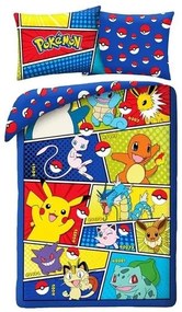 Pokémon husa de pat 140×200cm, 70×90 cm
