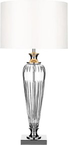 Där Lighting HIN4208 - Lampă de masă HINTON 1xE27/60W/230V alb/crom lucios
