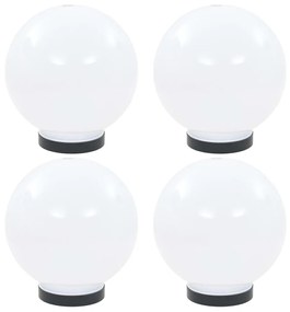 vidaXL Lămpi glob cu led, 4 buc., 20 cm, pmma, sferic