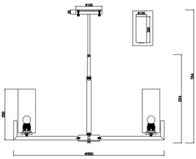 Candelabru 10 brate design modern Fortano MYMOD089PL-10BS