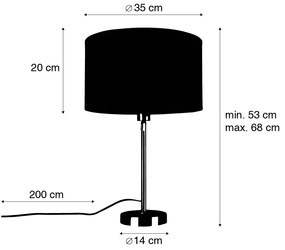 Lampă de masă aurie reglabilă cu abajur alb 35 cm - Parte