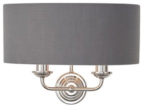 Aplică Endon 94406 HIGHCLERE 2xE14/40W/230V dark gri/crom lucios