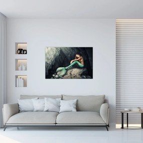 Tablou - Sirena pe stâncă (90x60 cm)