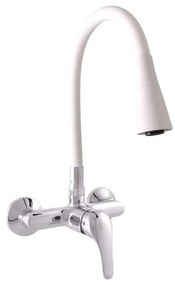 RAV Slezák SA002.5/13CB - Baterie pentru chiuvetă SAZAVA, 32,3 cm, alb/crom lucios