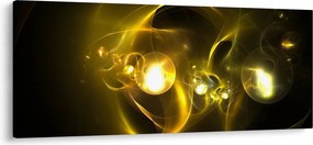 Tabloul abstract cu bile galbene (120x50 cm)