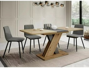 Masa extensibila Exel stejar artizan/antracit L140-180 cm