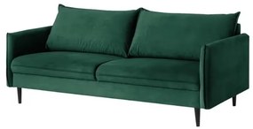 Canapea verde-închis cu tapițerie din catifea 203 cm Juli – Ropez