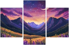 Tablou - Peisaj violet (90x60 cm)