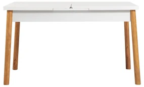 Masă de sufragerie extensibilă Vlasta 3 (alb + pin atlantic) (pentru 4 persoane). 1093737