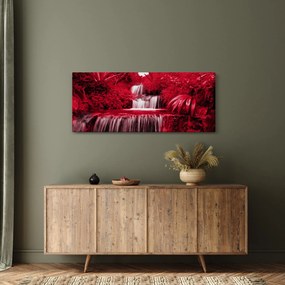 Tablou - Cascade indoneziene în roșu (120x50 cm)