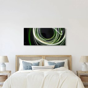 Obraz cu linii verzi (120x50 cm)