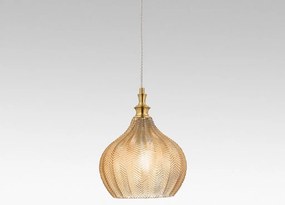 Lustra suspendata, Pendul CLEOFE ambra, alb, cobalt sau ecru