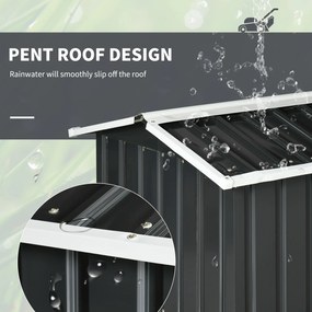 Outsunny Adăpost pentru mașina de tuns iarba robotică, garaj pentru robot, shed din oțel gri | Aosom Romania